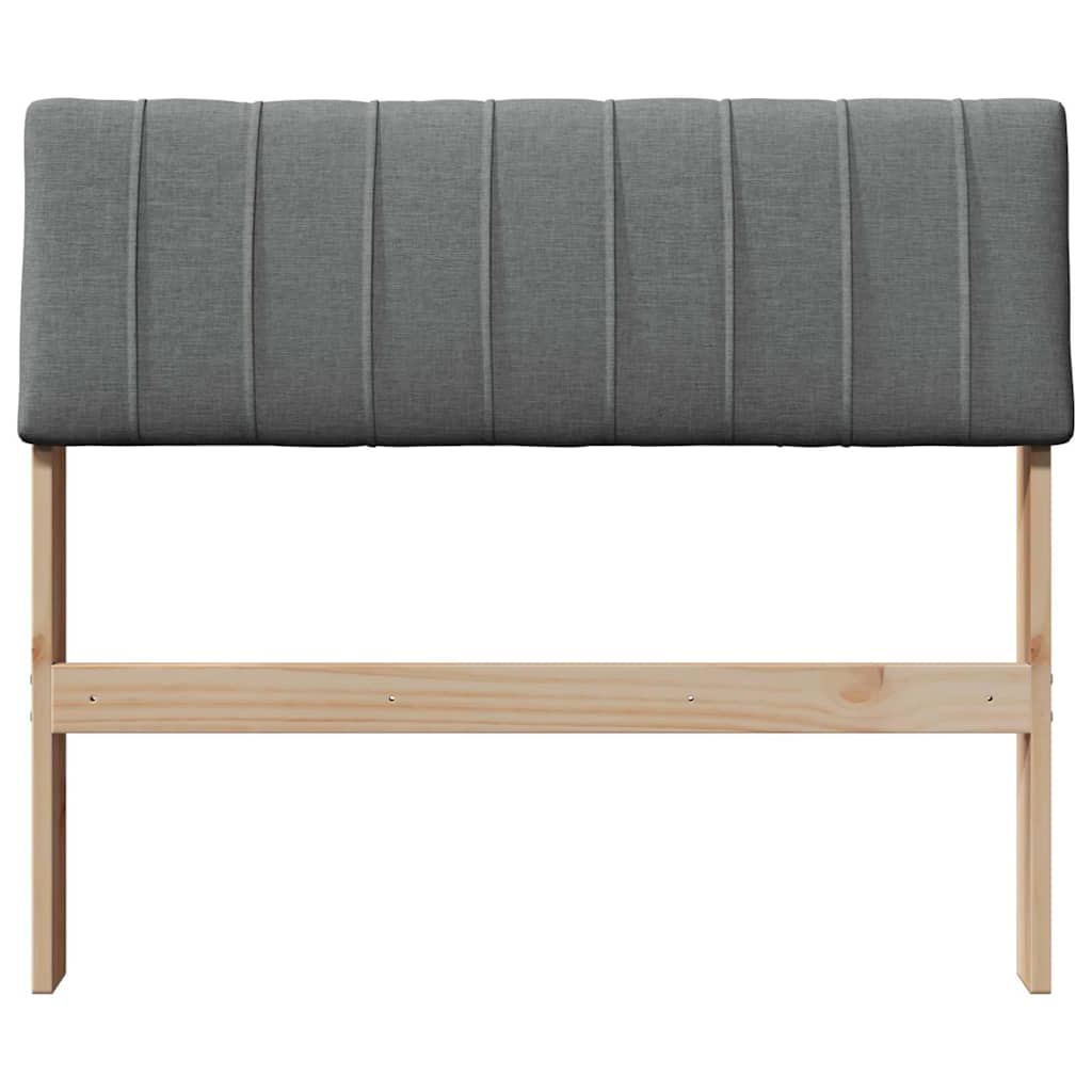 Gepolstertes Kopfteil Dunkelgrau 90 cm Massives Kiefernholz