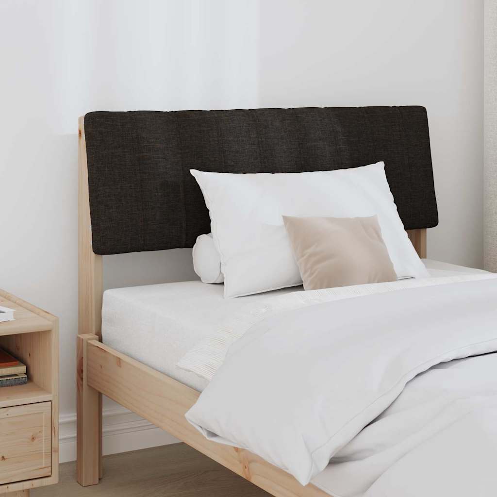 vidaXL Gepolstertes Kopfteil Schwarz 90 cm Massives Kiefernholz