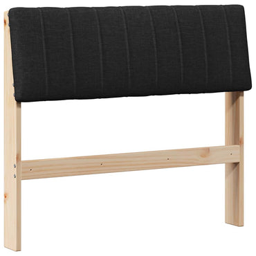 vidaXL Gepolstertes Kopfteil Schwarz 90 cm Massives Kiefernholz