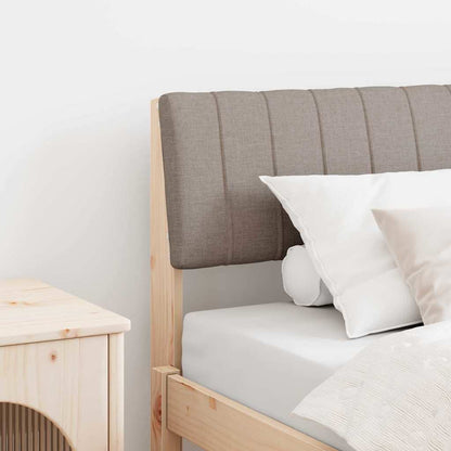 vidaXL Gepolstertes Kopfteil Taupe 90 cm Massives Kiefernholz