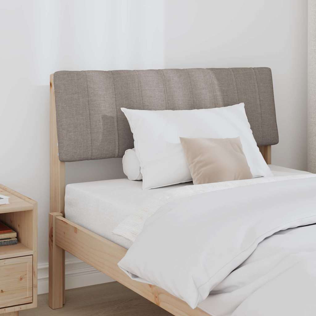 vidaXL Gepolstertes Kopfteil Taupe 90 cm Massives Kiefernholz