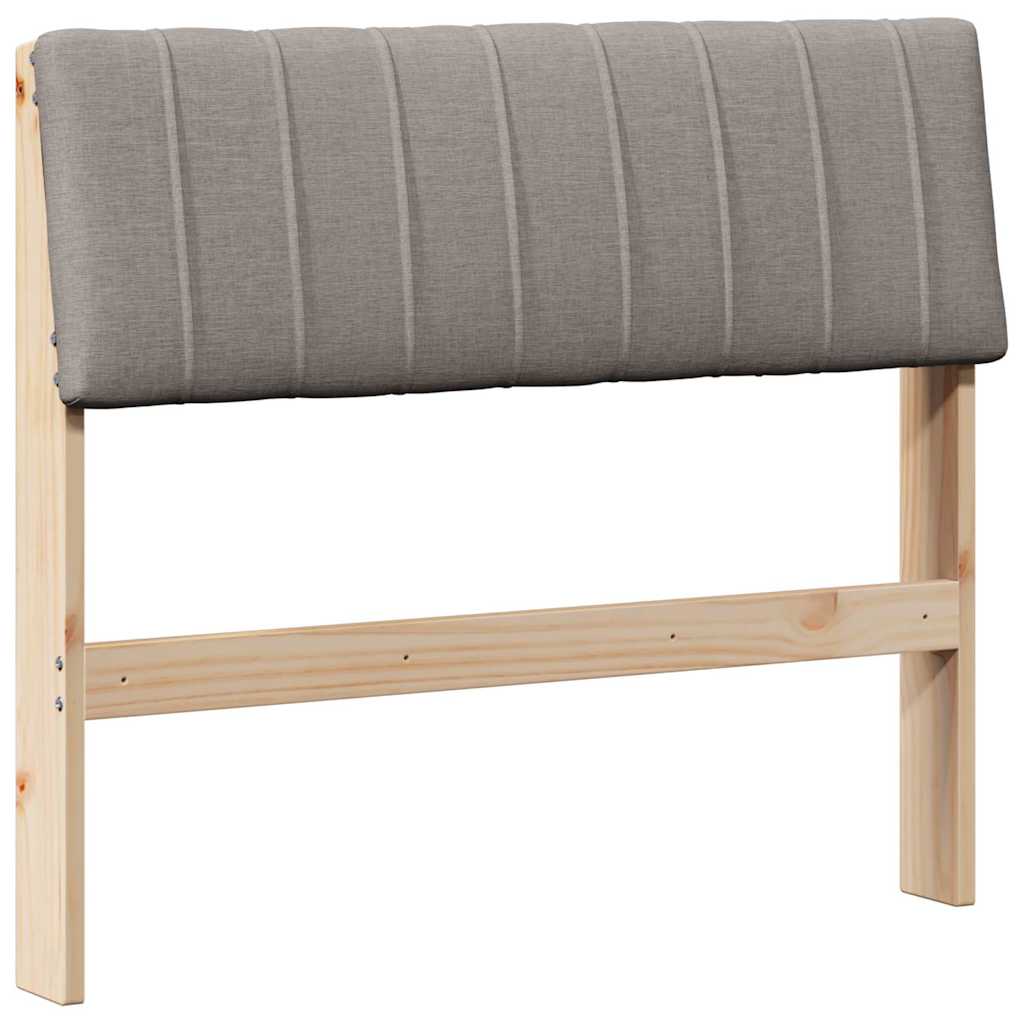 vidaXL Gepolstertes Kopfteil Taupe 90 cm Massives Kiefernholz
