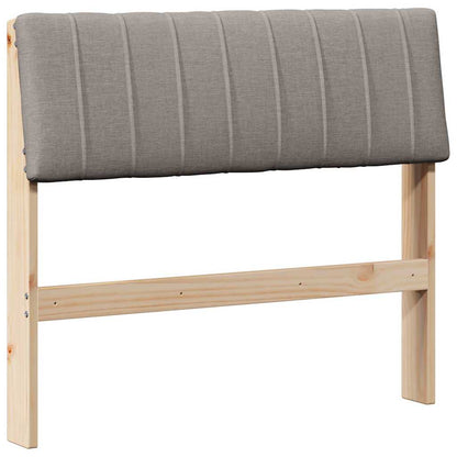 vidaXL Gepolstertes Kopfteil Taupe 90 cm Massives Kiefernholz