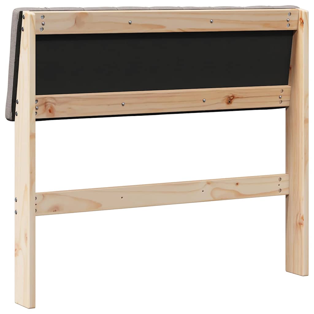 vidaXL Gepolstertes Kopfteil Taupe 90 cm Massives Kiefernholz