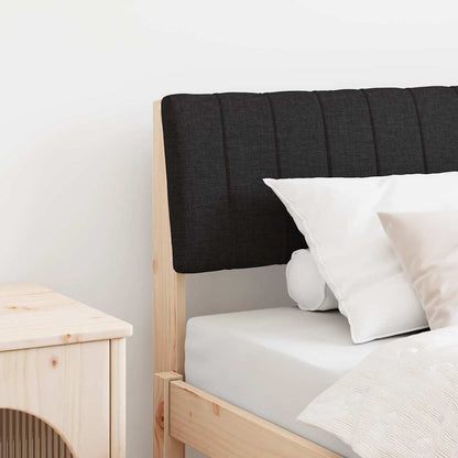 vidaXL Gepolstertes Kopfteil Schwarz 80 cm Massives Kiefernholz