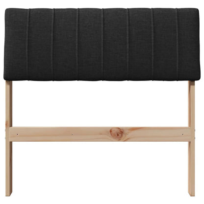 vidaXL Gepolstertes Kopfteil Schwarz 80 cm Massives Kiefernholz