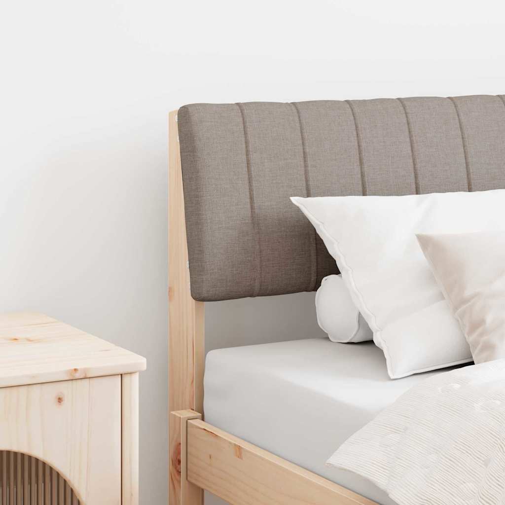 vidaXL Gepolstertes Kopfteil Taupe 80 cm Massives Kiefernholz
