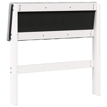 Gepolstertes Kopfteil Hellgrau 80 cm Massives Kiefernholz