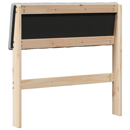 Gepolstertes Kopfteil Hellgrau 75 cm Massives Kiefernholz