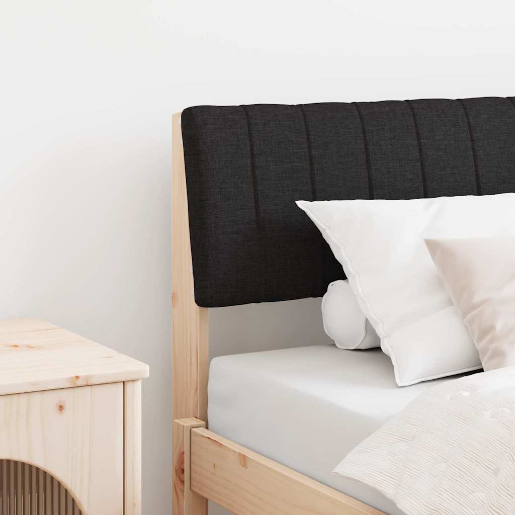 vidaXL Gepolstertes Kopfteil Schwarz 75 cm Massives Kiefernholz