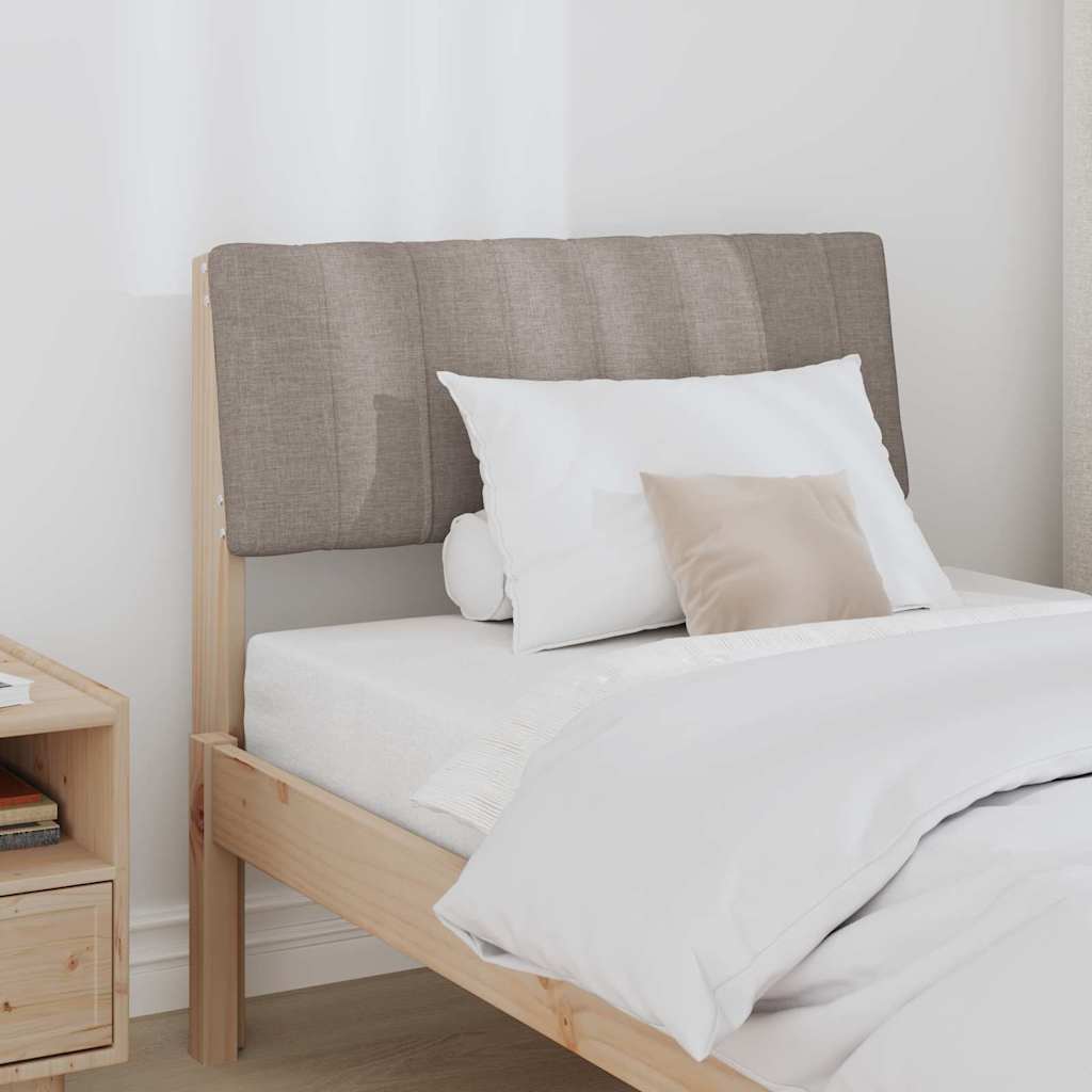 vidaXL Gepolstertes Kopfteil Taupe 75 cm Massives Kiefernholz