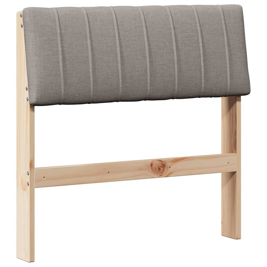 vidaXL Gepolstertes Kopfteil Taupe 75 cm Massives Kiefernholz