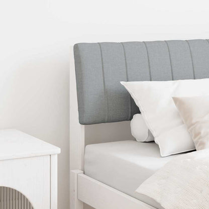 Gepolstertes Kopfteil Hellgrau 75 cm Massives Kiefernholz