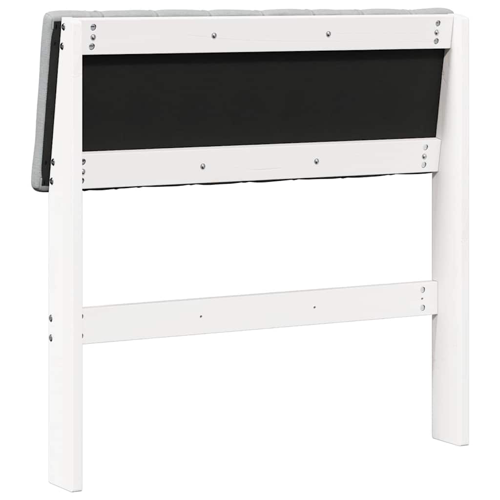 Gepolstertes Kopfteil Hellgrau 75 cm Massives Kiefernholz