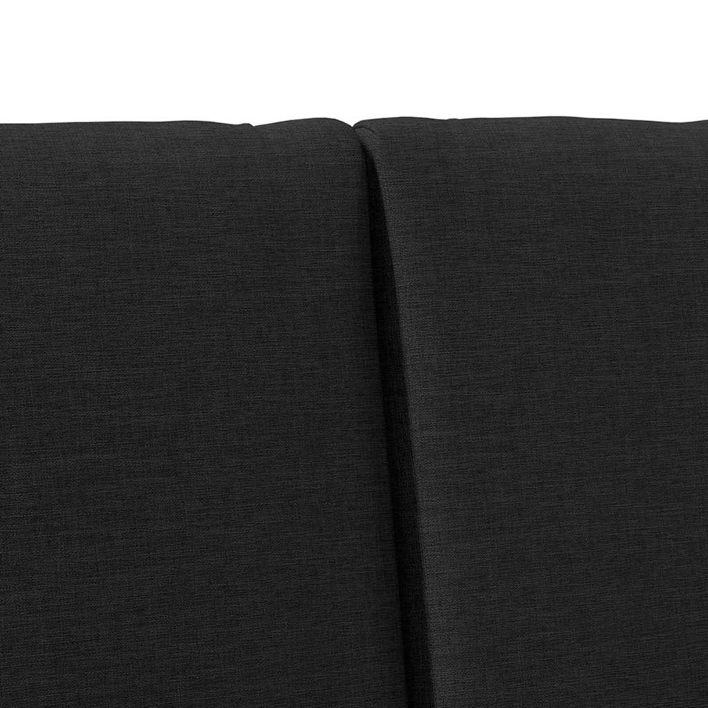 vidaXL Gepolstertes Kopfteil Schwarz 180 cm Massives Kiefernholz