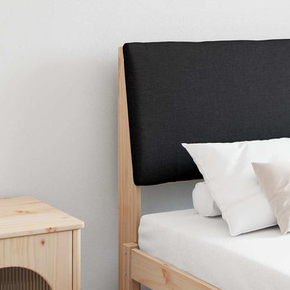vidaXL Gepolstertes Kopfteil Schwarz 180 cm Massives Kiefernholz