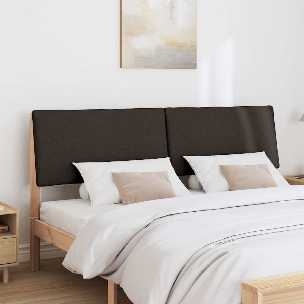 vidaXL Gepolstertes Kopfteil Schwarz 180 cm Massives Kiefernholz