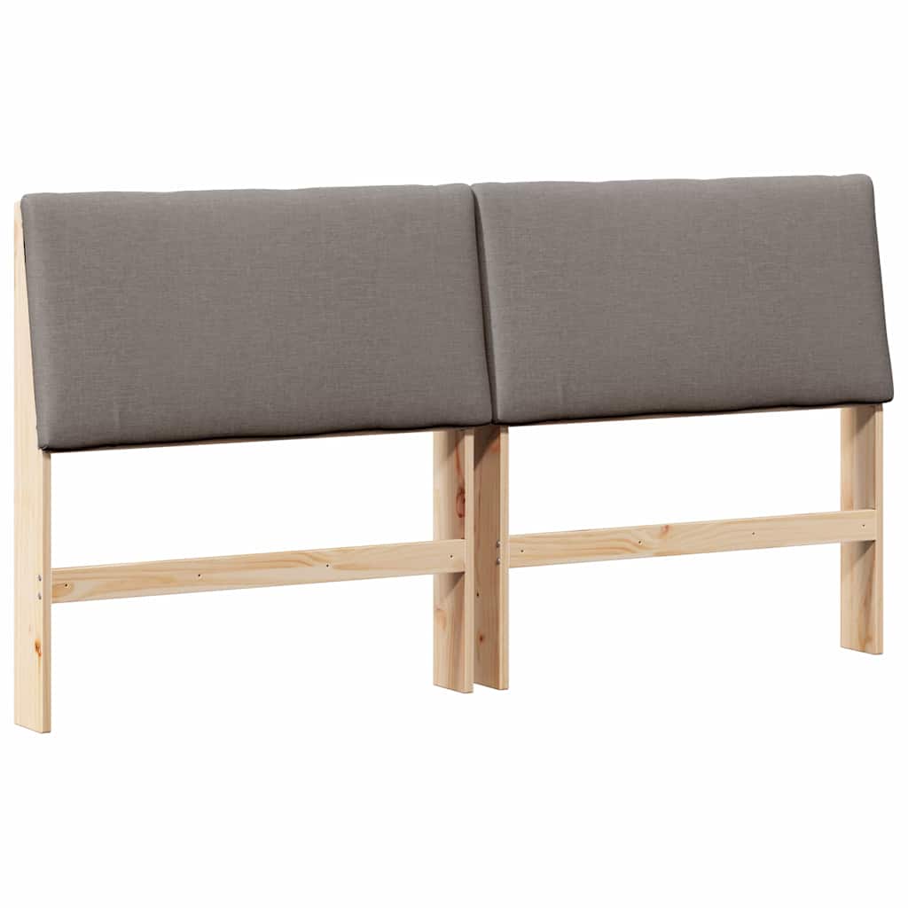 vidaXL Gepolstertes Kopfteil Taupe 180 cm Massives Kiefernholz