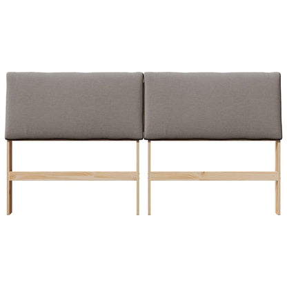 vidaXL Gepolstertes Kopfteil Taupe 180 cm Massives Kiefernholz