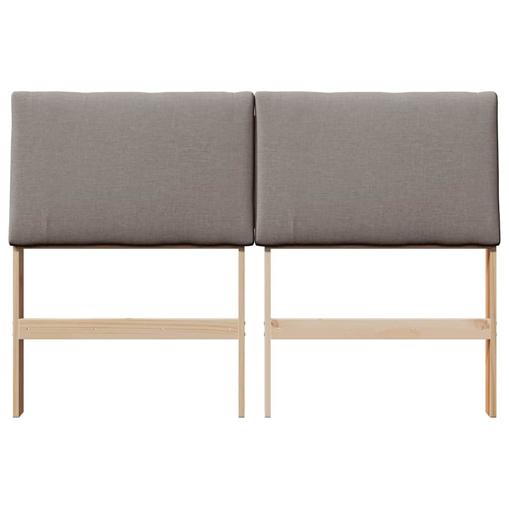 vidaXL Gepolstertes Kopfteil Taupe 160 cm Massives Kiefernholz