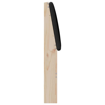 vidaXL Gepolstertes Kopfteil Schwarz 150 cm Massives Kiefernholz