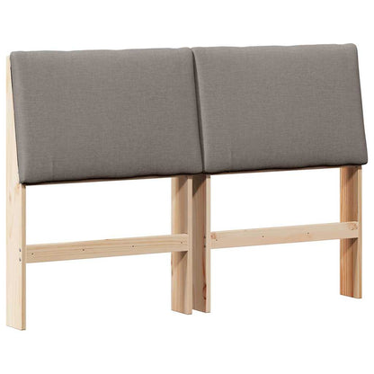 Gepolstertes Kopfteil Taupe 150 cm Massives Kiefernholz