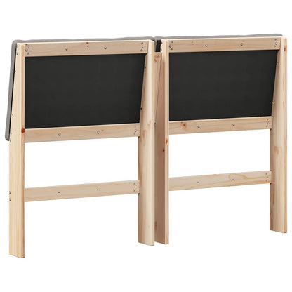 Gepolstertes Kopfteil Taupe 150 cm Massives Kiefernholz