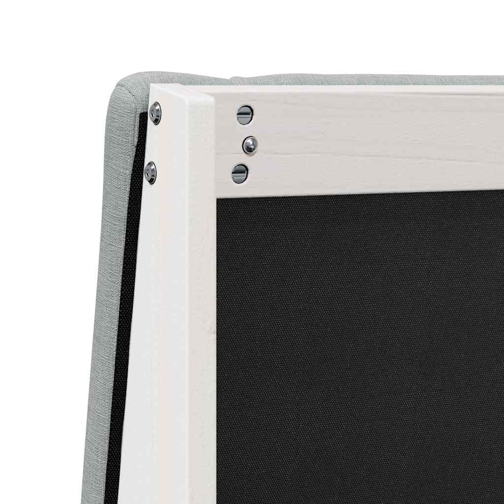 Gepolstertes Kopfteil Hellgrau 150 cm Massives Kiefernholz