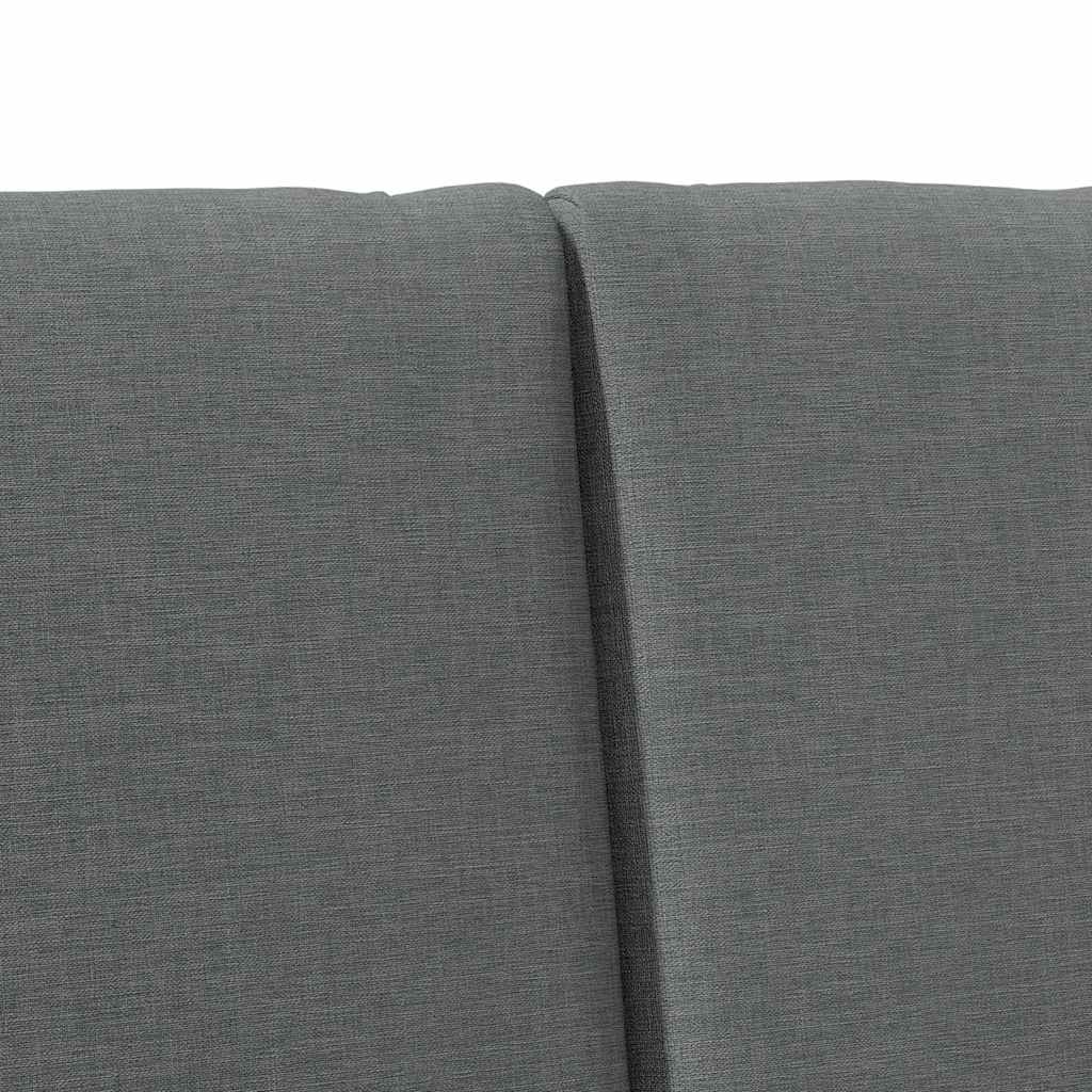 Gepolstertes Kopfteil Dunkelgrau 140 cm Massives Kiefernholz