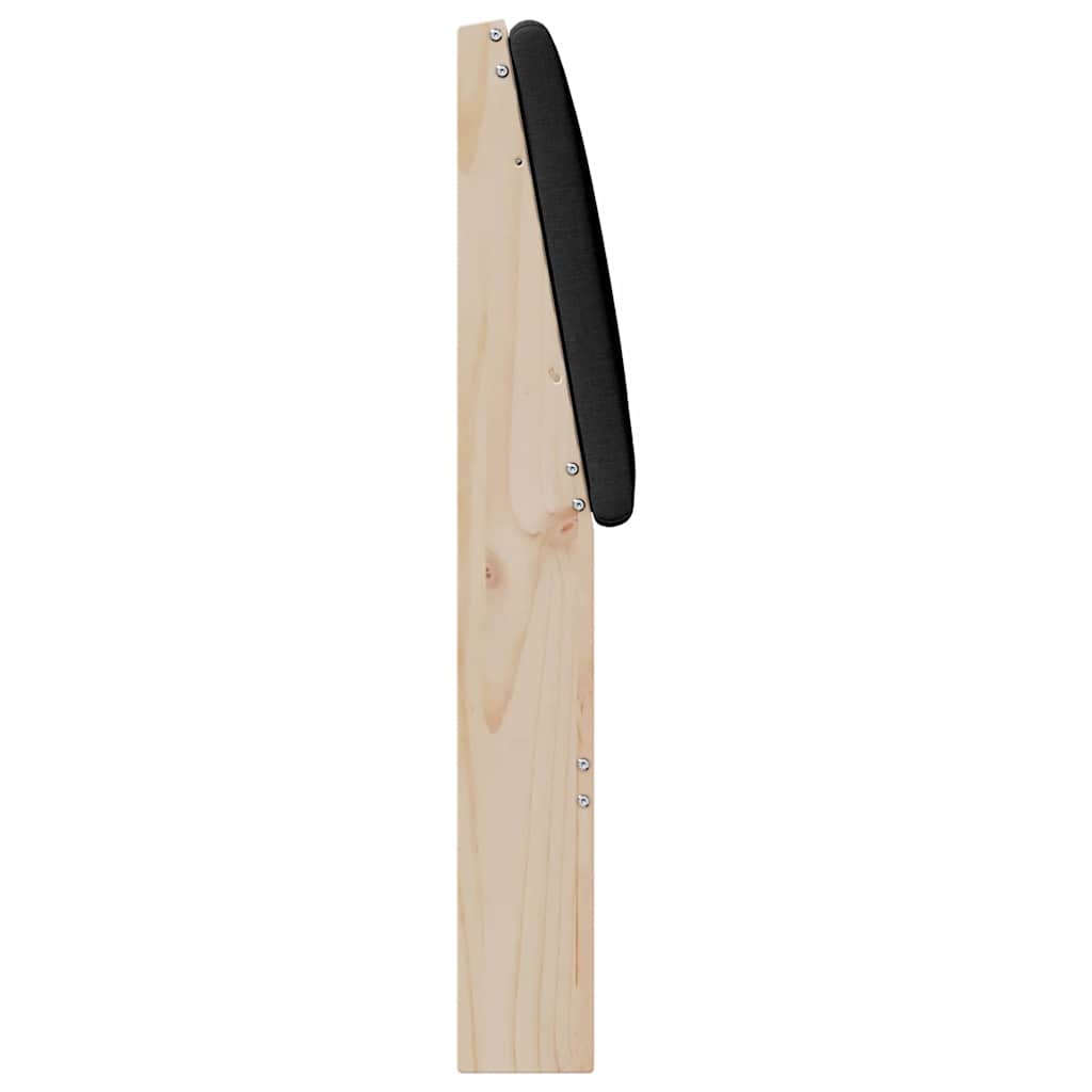 vidaXL Gepolstertes Kopfteil Schwarz 140 cm Massives Kiefernholz