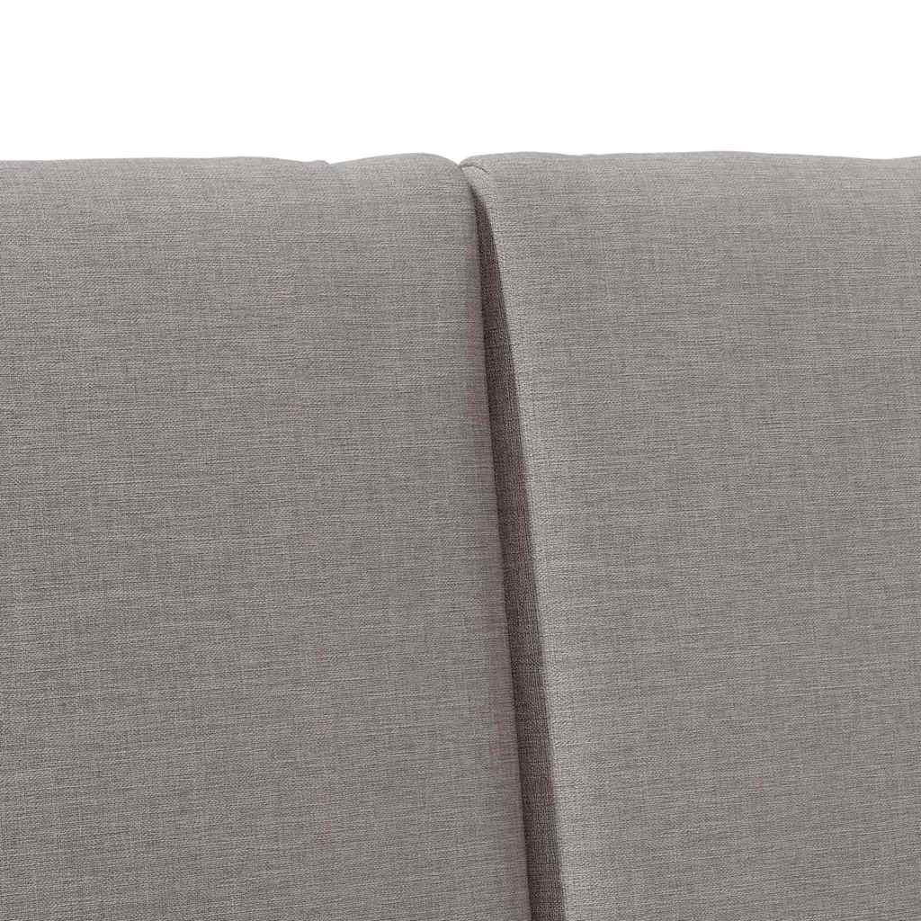 vidaXL Gepolstertes Kopfteil Taupe 140 cm Massives Kiefernholz
