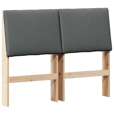 vidaXL Gepolstertes Kopfteil Dunkelgrau 135 cm Massives Kiefernholz