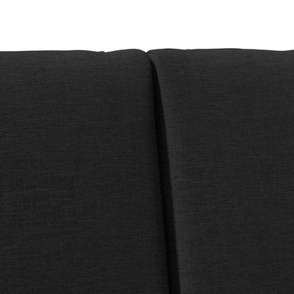 vidaXL Gepolstertes Kopfteil Schwarz 135 cm Massives Kiefernholz