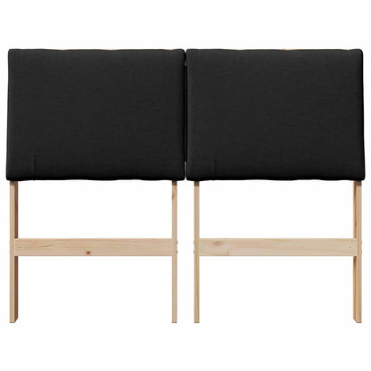 vidaXL Gepolstertes Kopfteil Schwarz 135 cm Massives Kiefernholz
