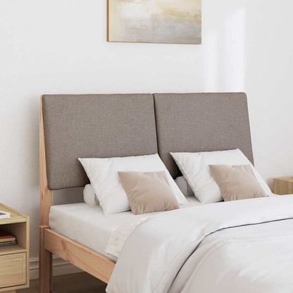 vidaXL Gepolstertes Kopfteil Taupe 135 cm Massives Kiefernholz