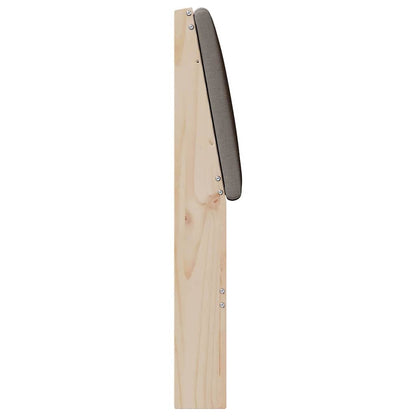vidaXL Gepolstertes Kopfteil Taupe 135 cm Massives Kiefernholz