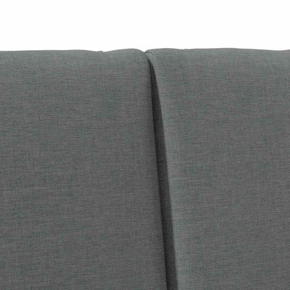 Gepolstertes Kopfteil Dunkelgrau 120 cm Massives Kiefernholz