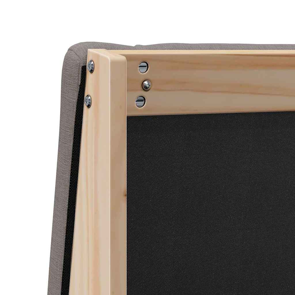 vidaXL Gepolstertes Kopfteil Taupe 120 cm Massives Kiefernholz