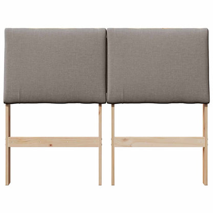 vidaXL Gepolstertes Kopfteil Taupe 120 cm Massives Kiefernholz