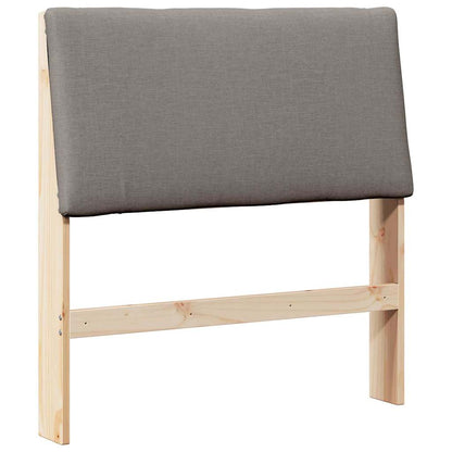 vidaXL Gepolstertes Kopfteil Taupe 100 cm Massives Kiefernholz