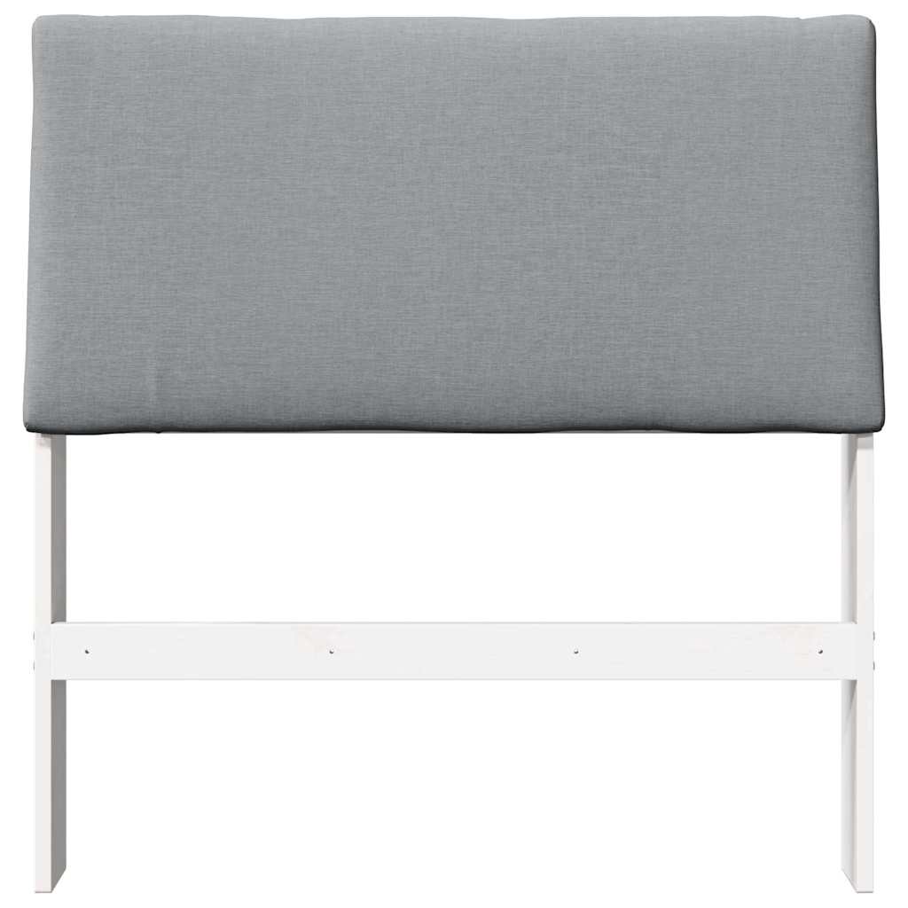 Gepolstertes Kopfteil Hellgrau 100 cm Massives Kiefernholz