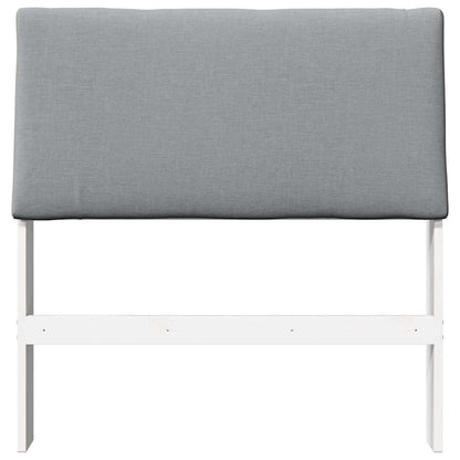 Gepolstertes Kopfteil Hellgrau 100 cm Massives Kiefernholz