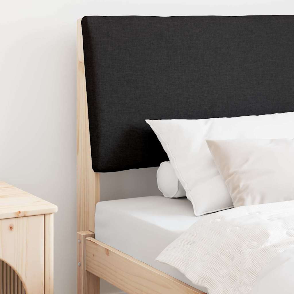 vidaXL Gepolstertes Kopfteil Schwarz 90 cm Massives Kiefernholz