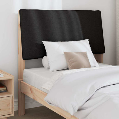 vidaXL Gepolstertes Kopfteil Schwarz 90 cm Massives Kiefernholz