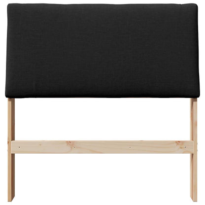 vidaXL Gepolstertes Kopfteil Schwarz 90 cm Massives Kiefernholz
