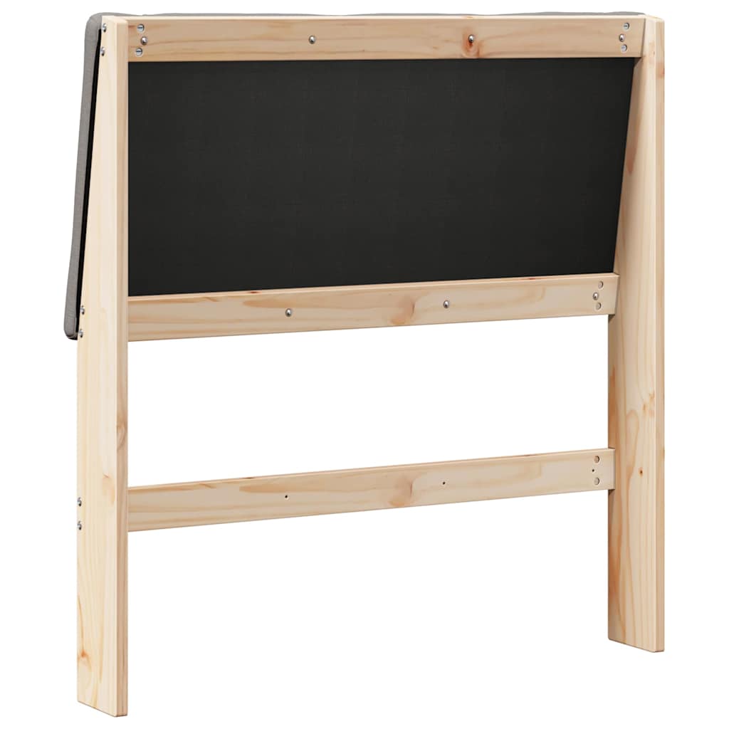 vidaXL Gepolstertes Kopfteil Taupe 90 cm Massives Kiefernholz