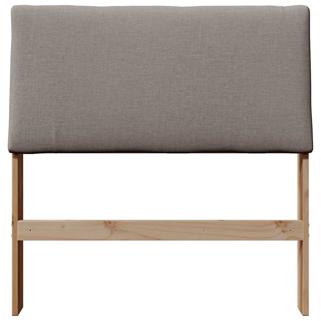 vidaXL Gepolstertes Kopfteil Taupe 90 cm Massives Kiefernholz