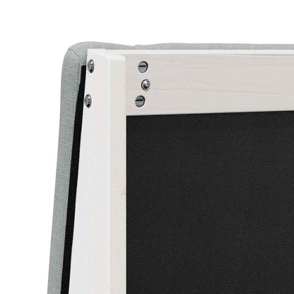 Gepolstertes Kopfteil Hellgrau 90 cm Massives Kiefernholz