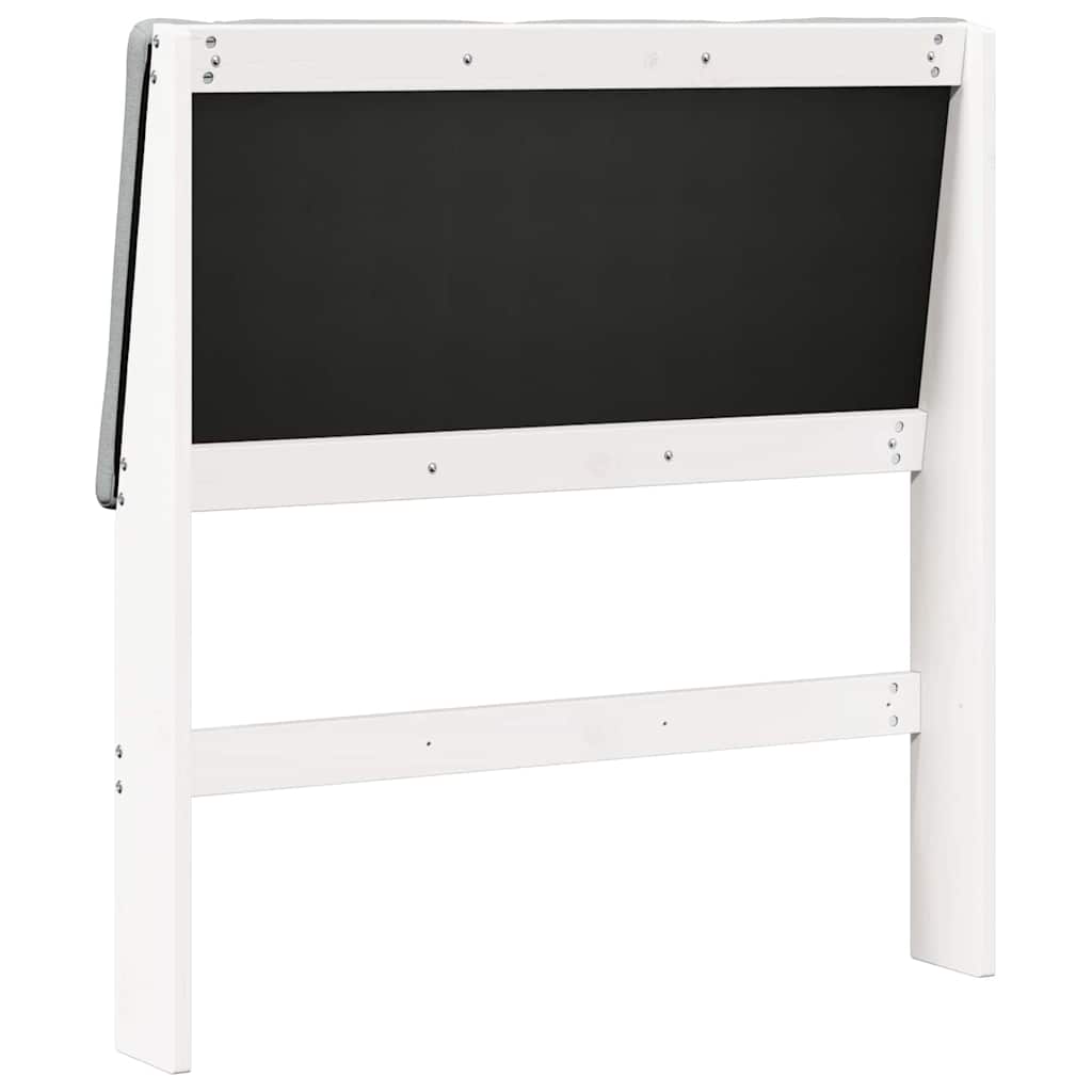 Gepolstertes Kopfteil Hellgrau 90 cm Massives Kiefernholz