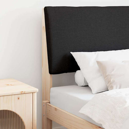 vidaXL Gepolstertes Kopfteil Schwarz 80 cm Massives Kiefernholz